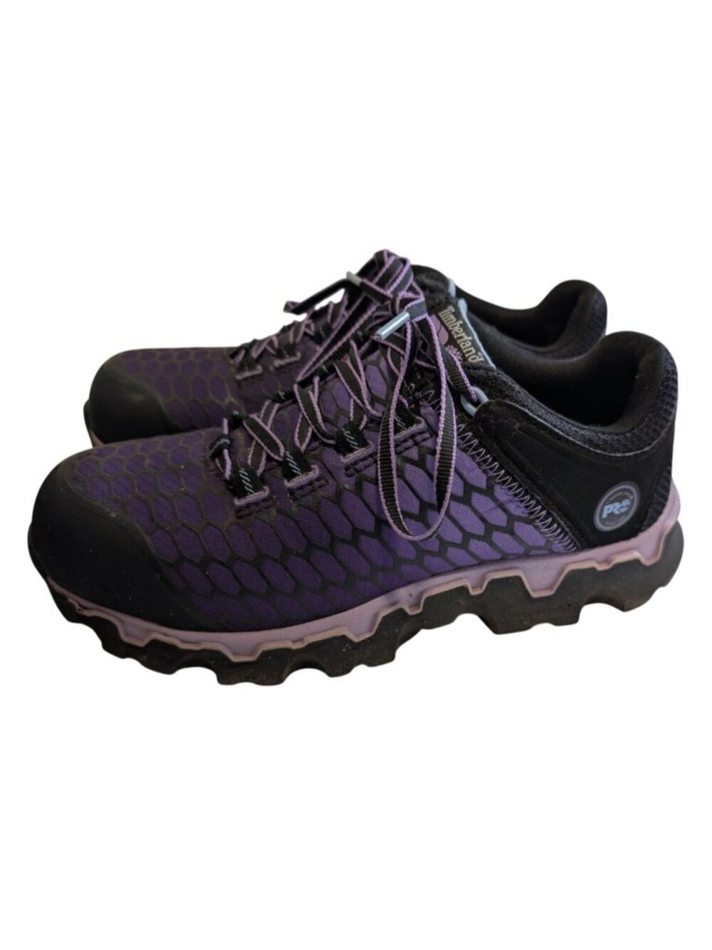 Timberland PRO Powertrain Sport Alloy Toe Work Shoes Purple Womens Size 7.5